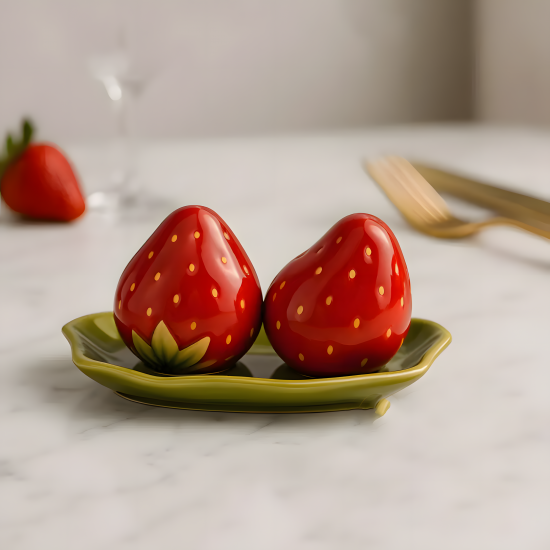 Porcelain Salt Shaker Set - 2 Pcs